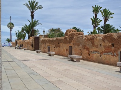 Rabat city walls and coastal landscape