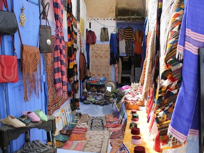 Ancient Moroccan kasbah in a desert landscape